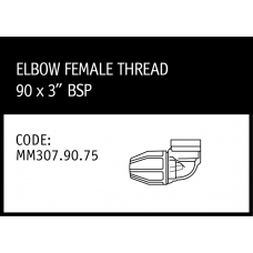 Marley Philmac Elbow Female Thread 90 x 3 BSP - MM307.90.75